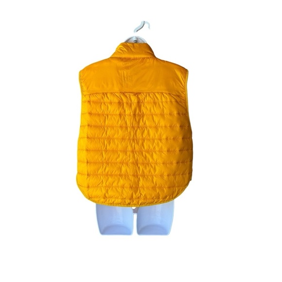 Joy Lab Puffer Vest Yellow High Neck Full Zip Women's Size L - Picture 2 of 9